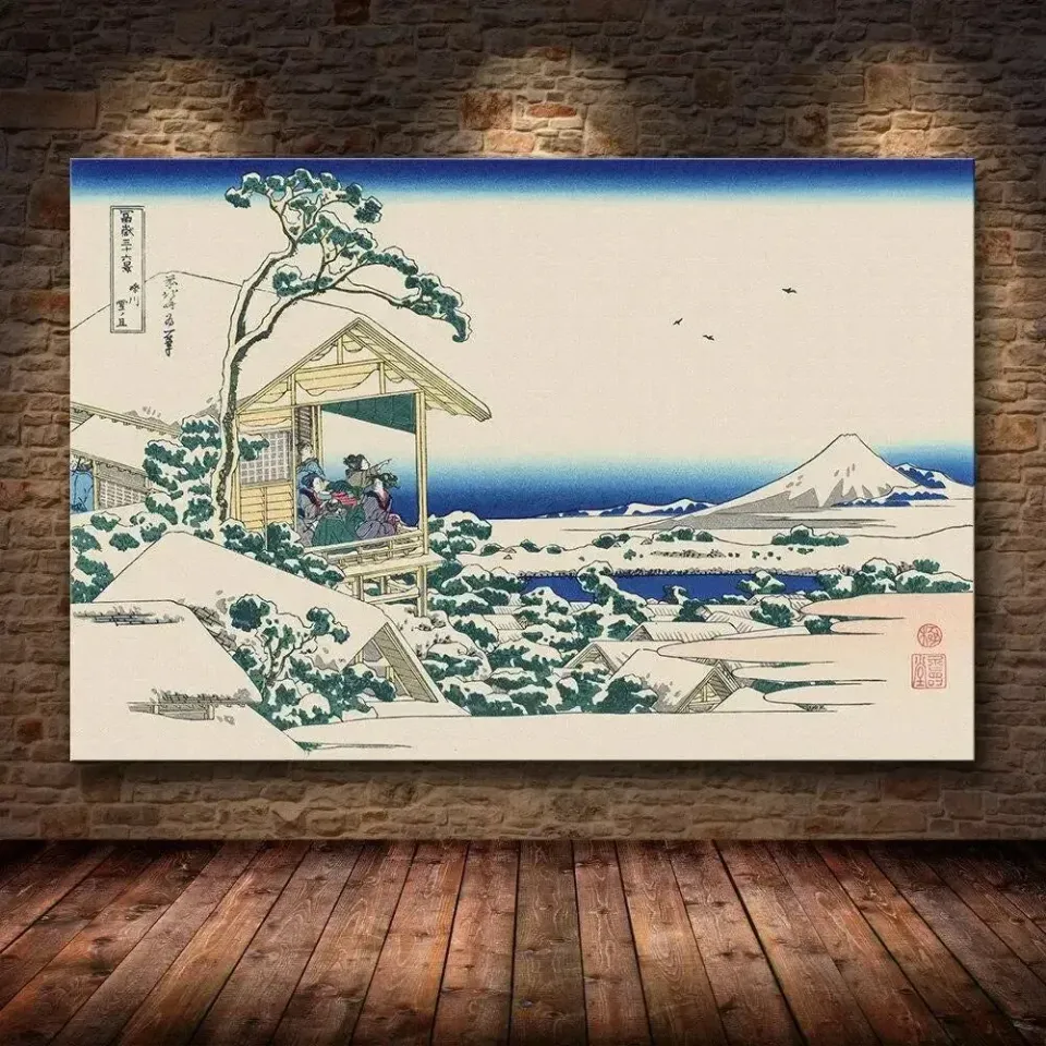 Japon style ikube estampe japonaise Neige