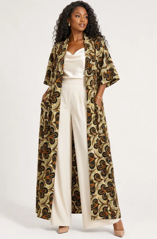 KAVAZI Duster long femme imprimé africain