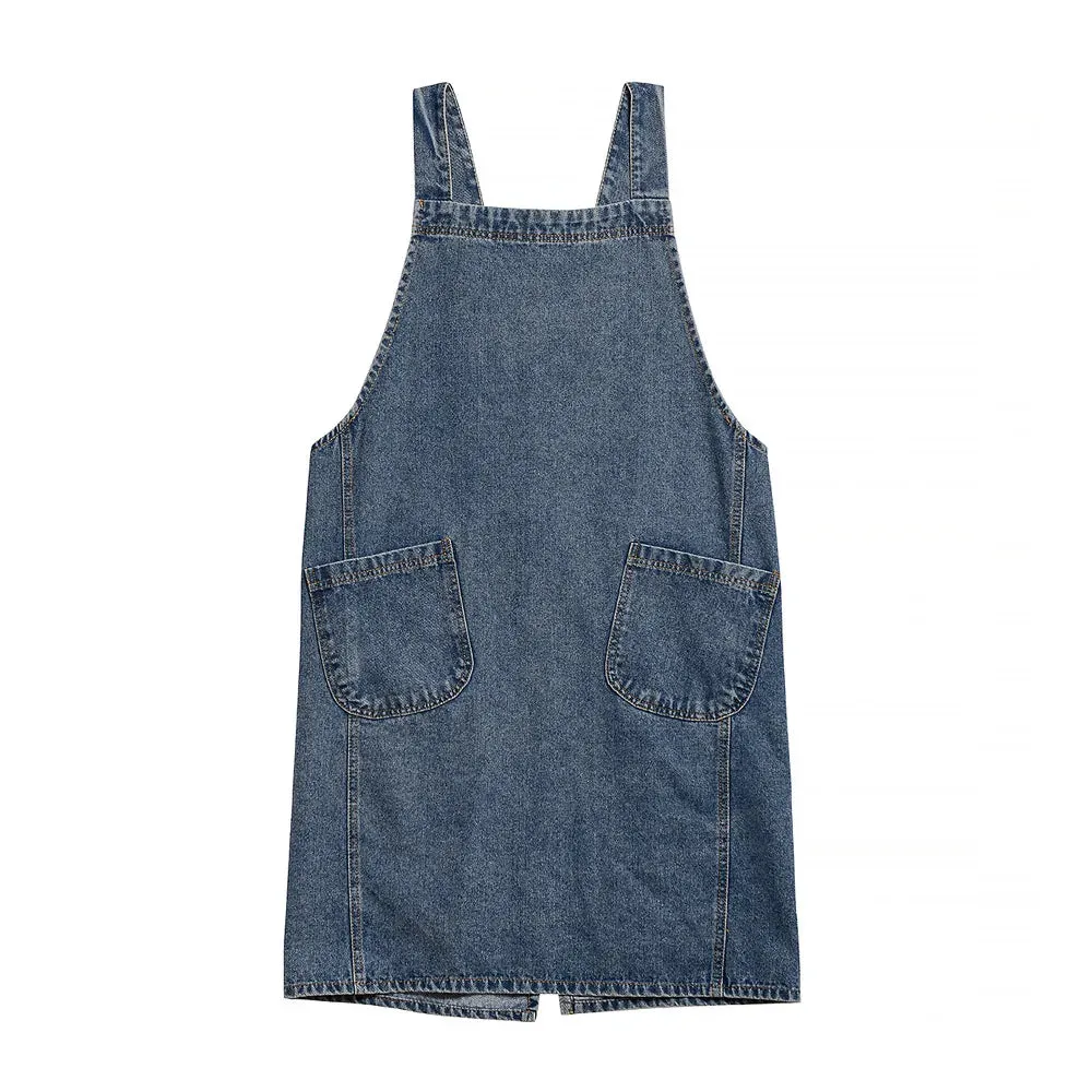 Esprit du Japon robe tablier japonais jean denim poches