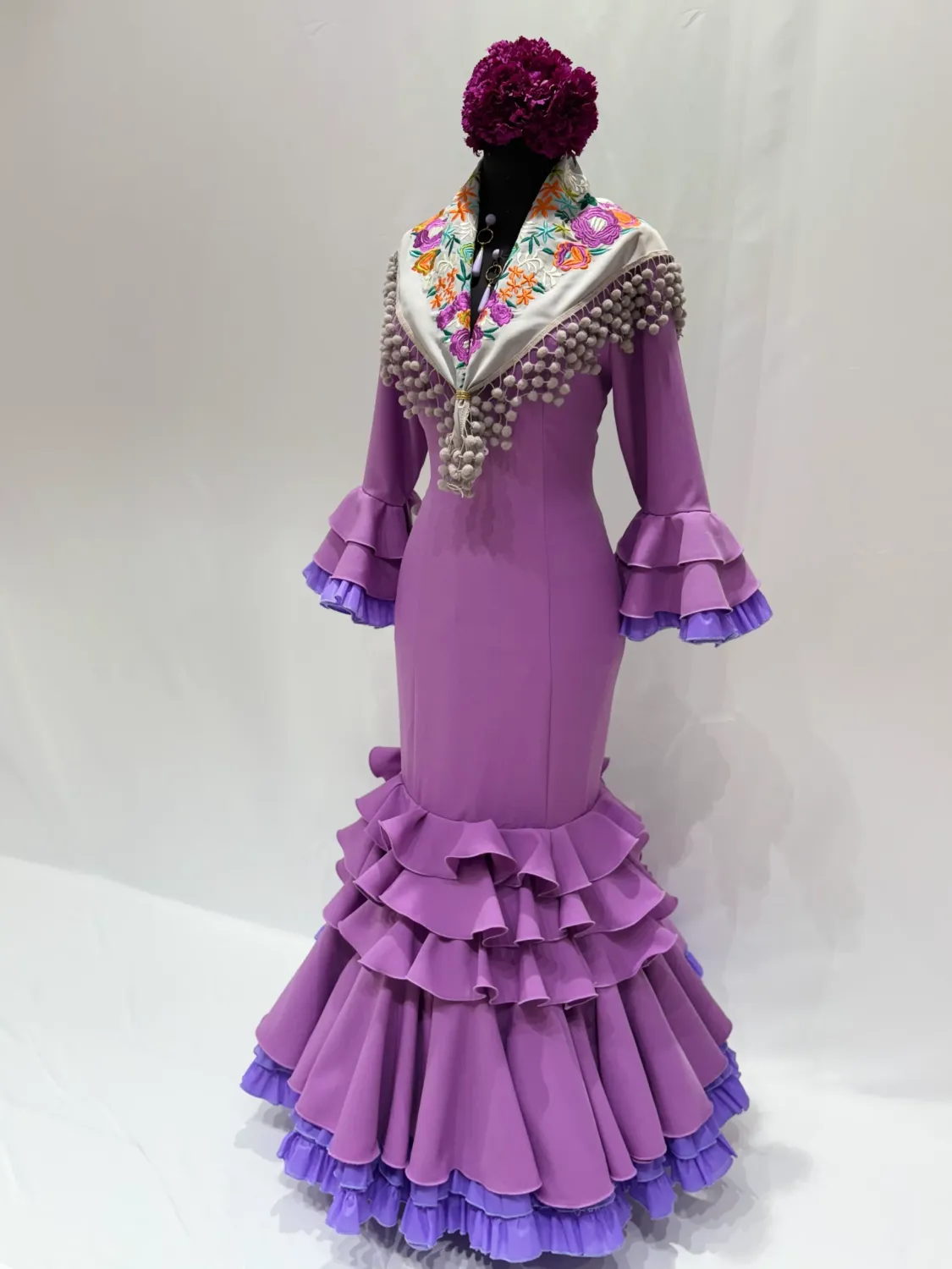 Viva La Feria Cartuja robe flamenca malva