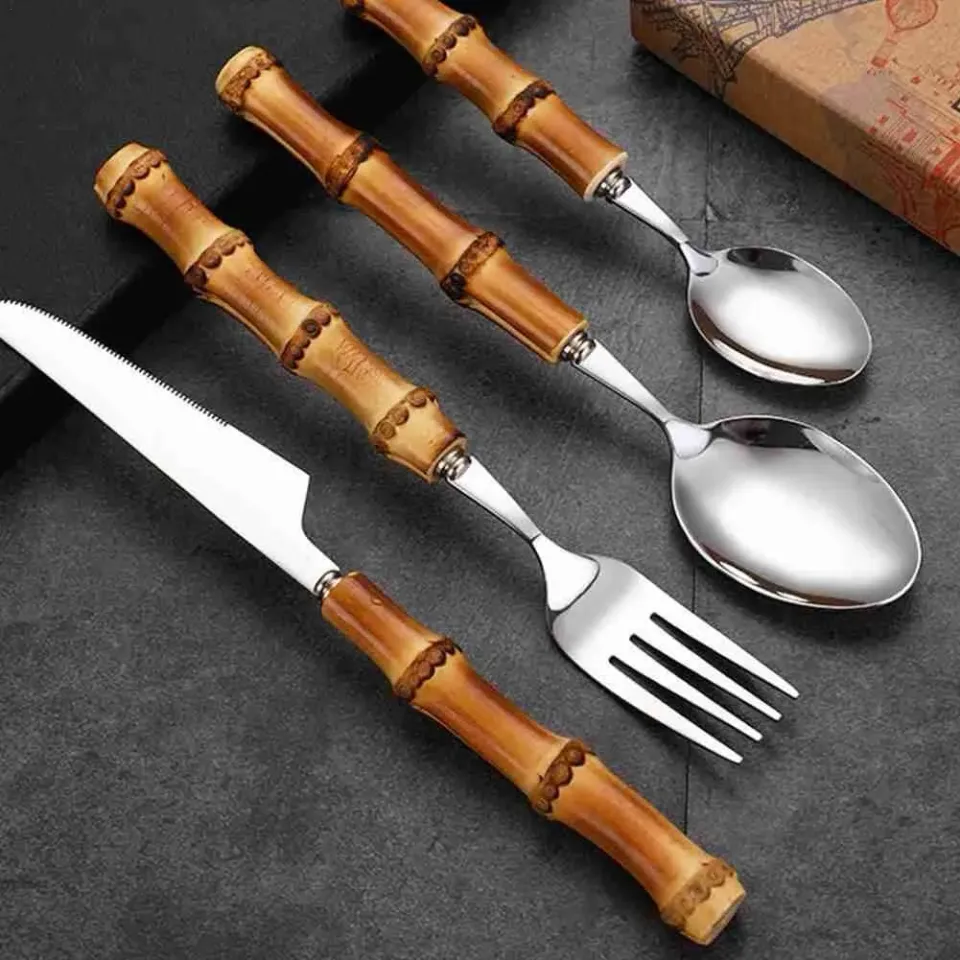Japon style couvert manche bambou table