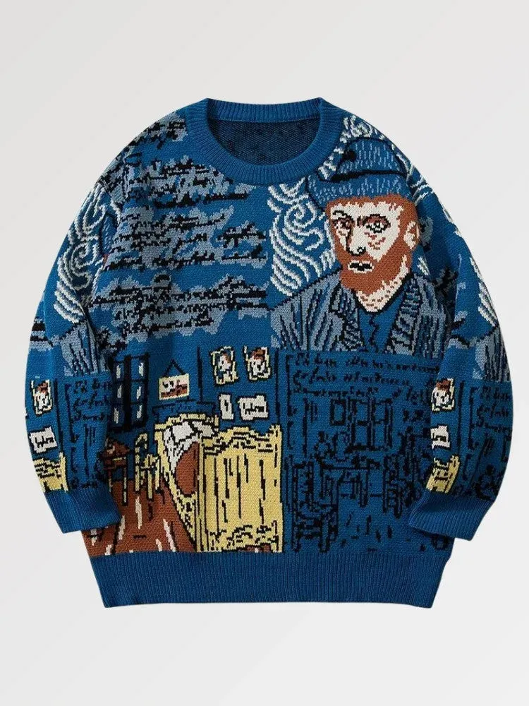 Japon Style Full Whool pull japonais homme chaud