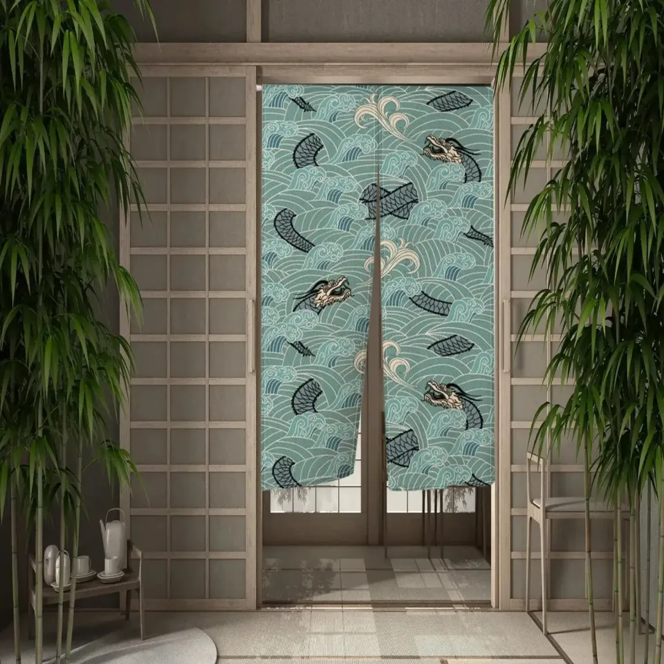 Japon Style Ryujin Noren Japonais Dragon