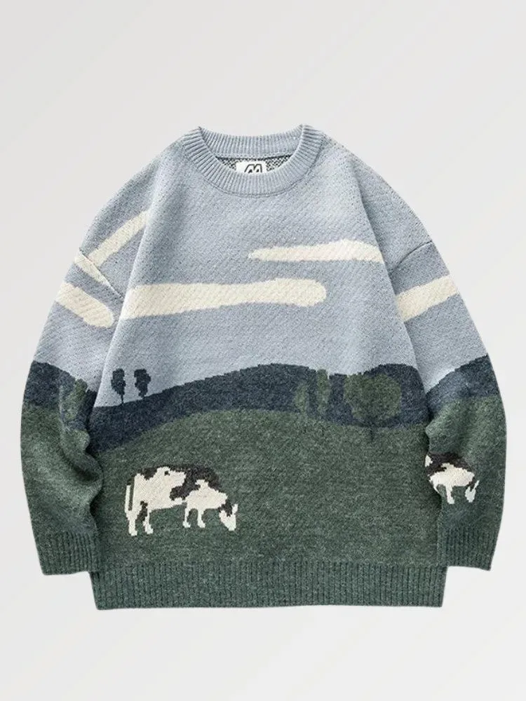 Japon style bottlejuku pull japonais oversize brodé