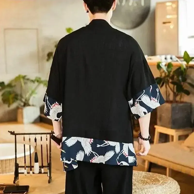 Japon style Ryota kimono cardigan long grues