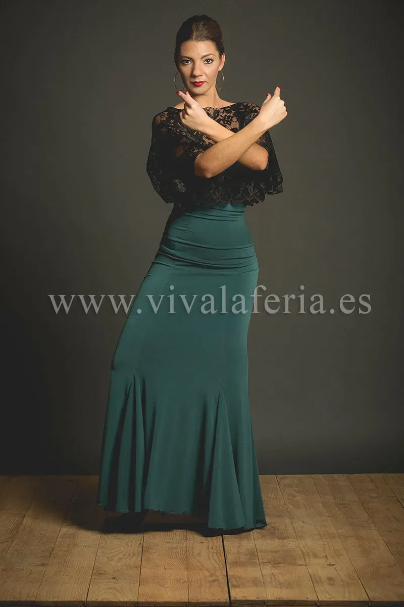 Viva la Feria Ceinos top danse flamenco dentelle