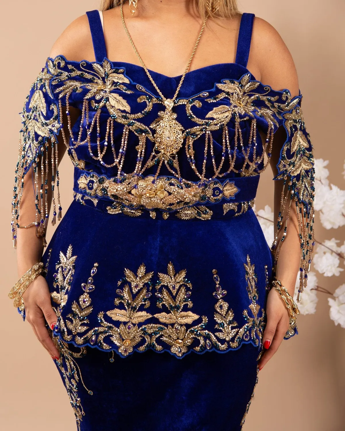 Célèbr'Orient Camelia karakou velours bleu nuit
