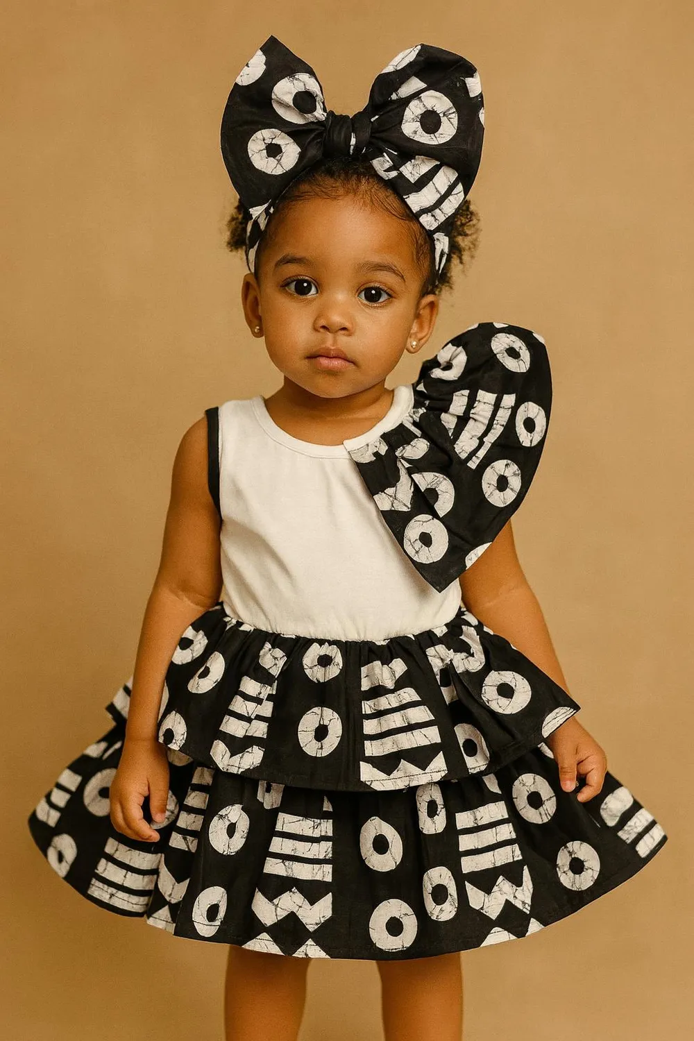 KAVAZI Ankara robe fille 2-12 ans motif archive