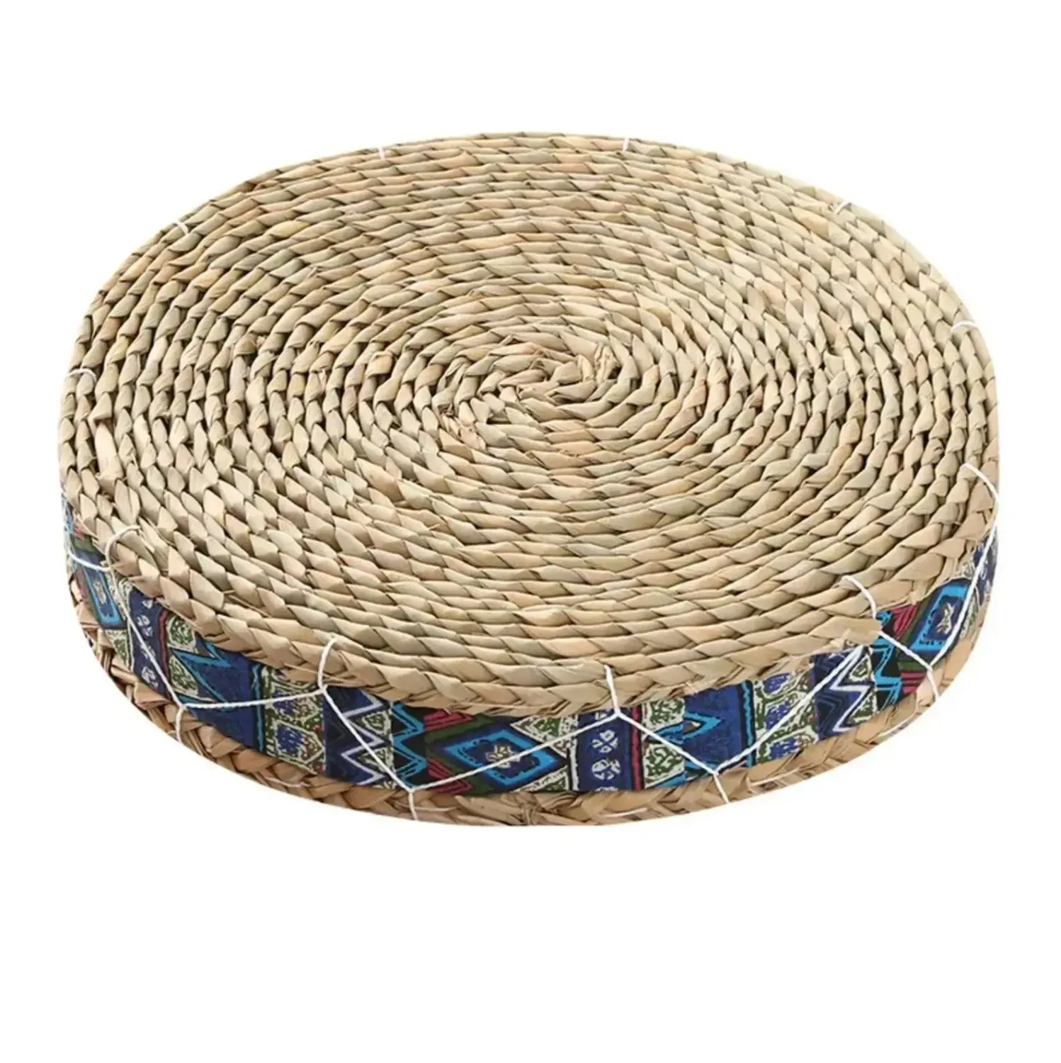 Japon style Anjo coussin de sol paille tressée ronde