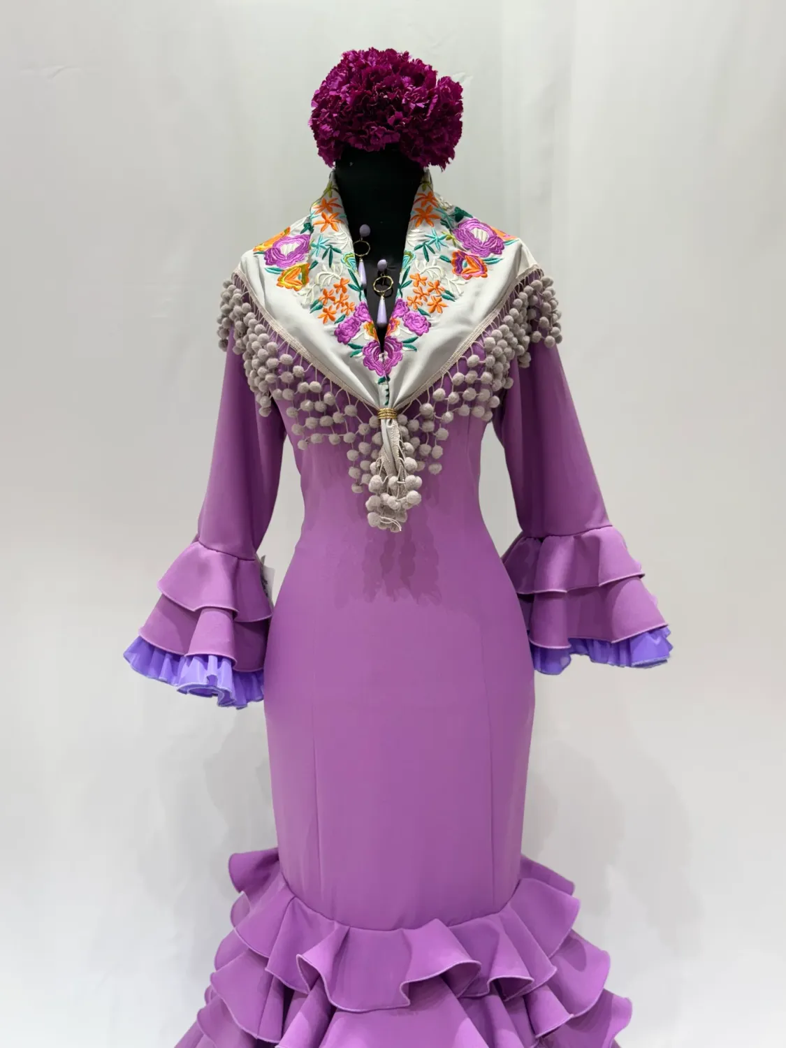 Viva La Feria Cartuja robe flamenca malva