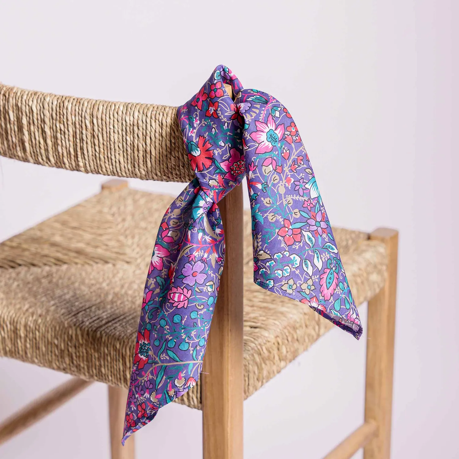 Mistral Bouquet bandana coton Ultraviolet 60x60