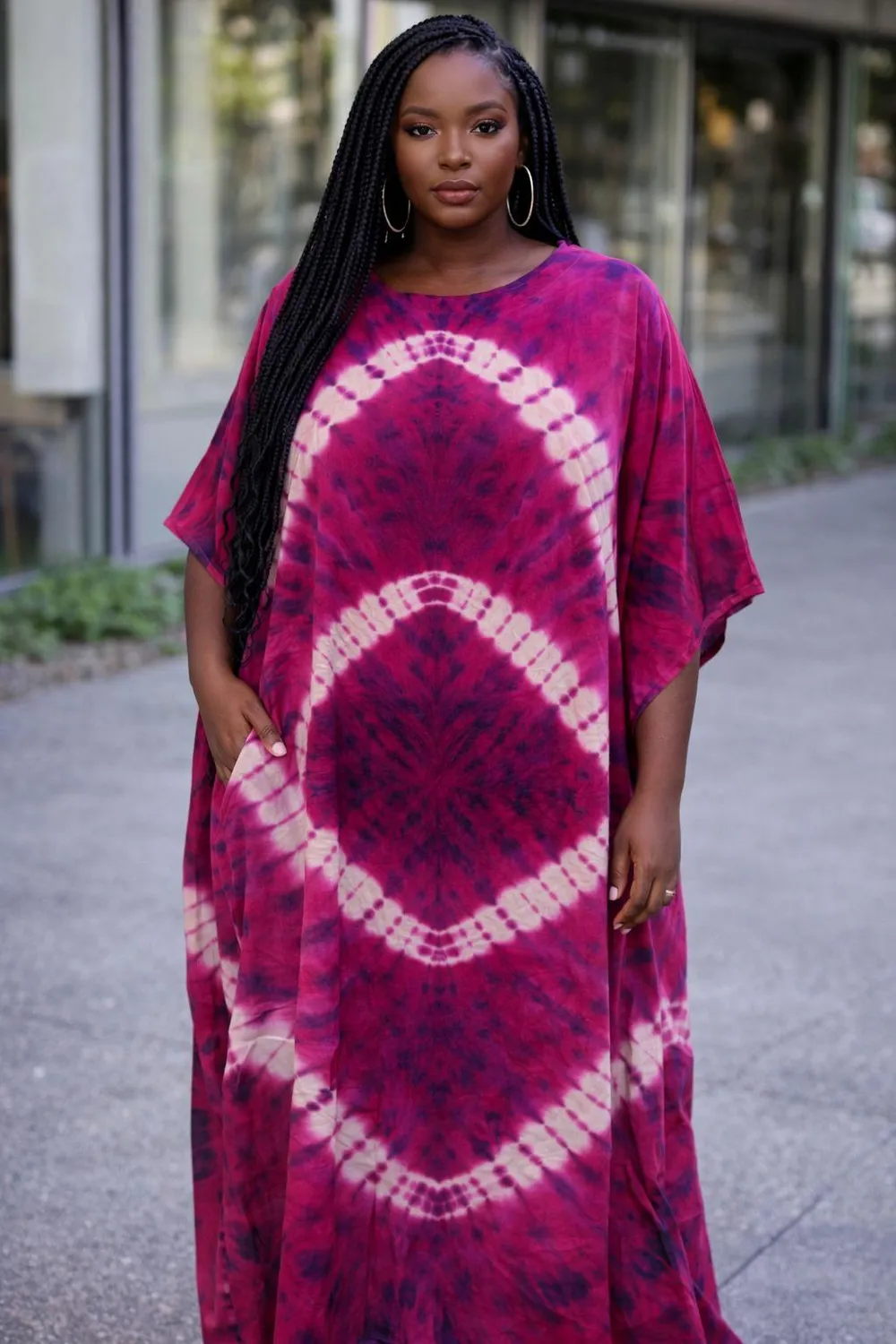 KAVAZI Tie Dye Kaftan kaftan femme en coton