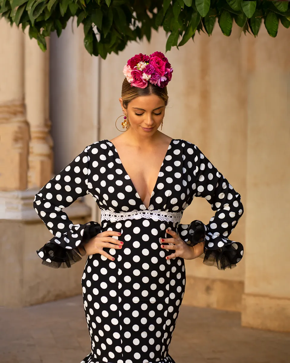 Viva La Feria Princesa robe gitane à pois