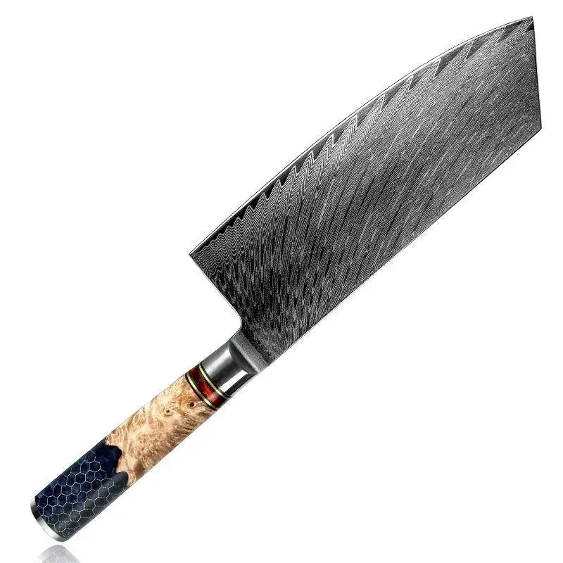 Japon style Itamae couteau nakiri damas 67 couches