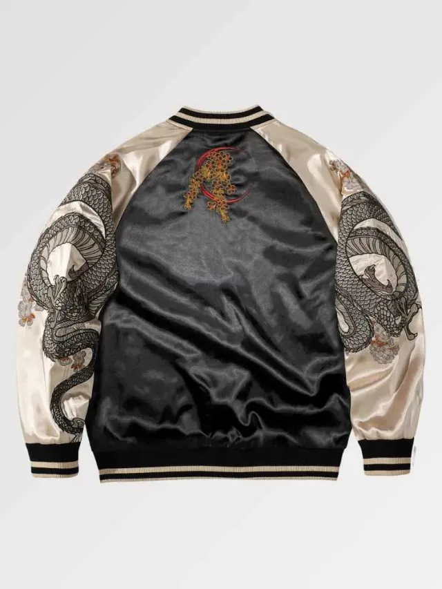 Japon style Sushana bomber japonais coton brodé