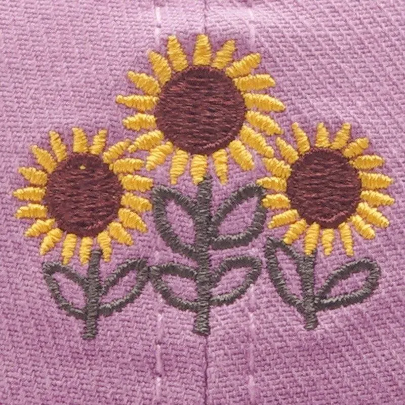 Japon style Casquette Brodée ‘tournesol’ casquette en coton brodée
