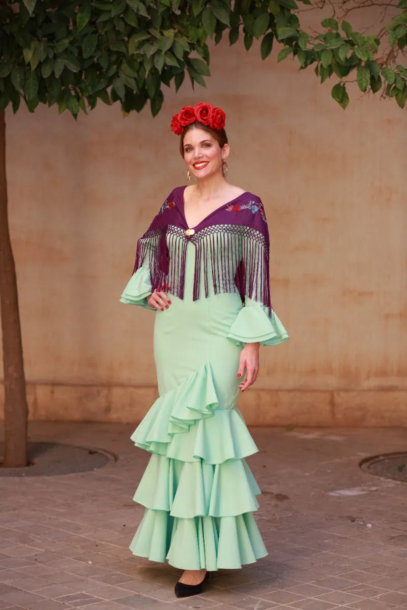 Viva La Feria Malaga robe flamenco unie