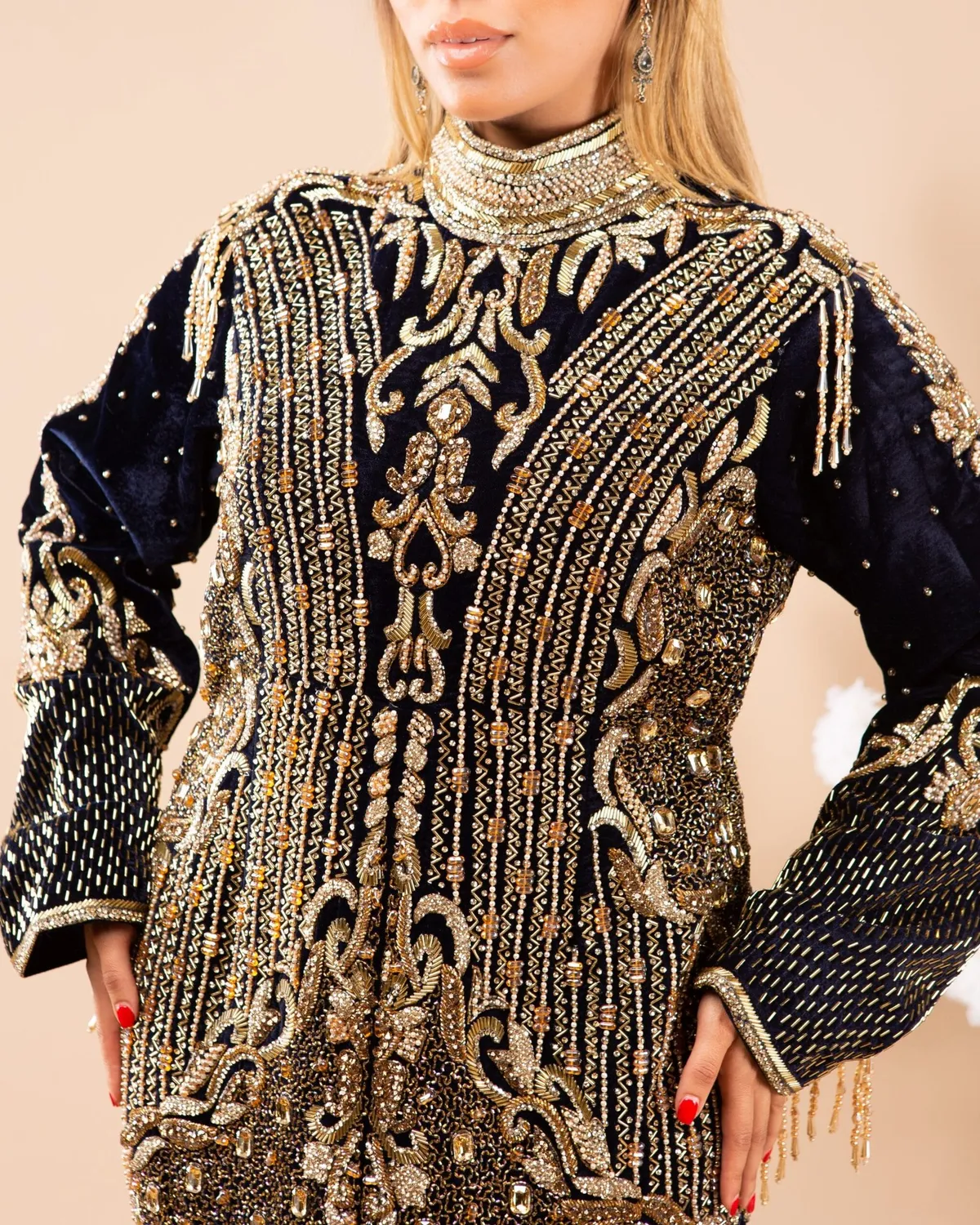 Célèbr'Orient Leyla robe de mariée sirène bleu nuit