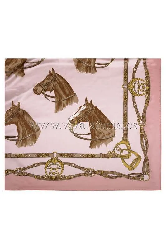 Viva La Feria foulard flamenco cheval 90x90