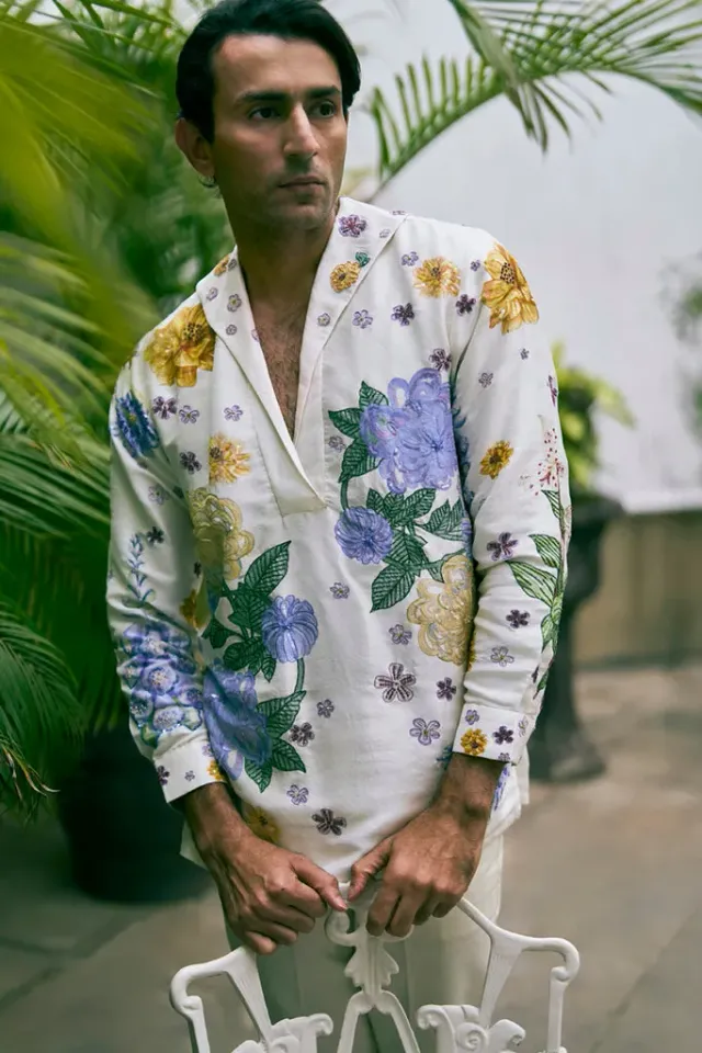 Rahul Mishra Valley Of Flowers Hand-Embroidered Shirt