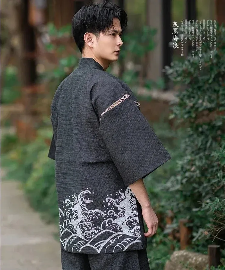 Japon style Kanagawa jinbei homme