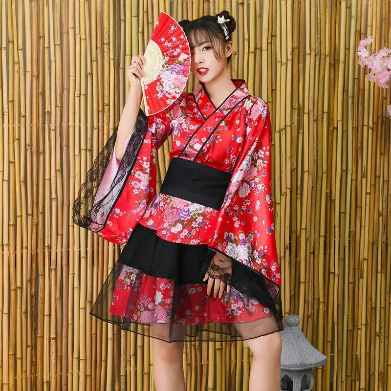 Japon style kimono japonais femme court motifs
