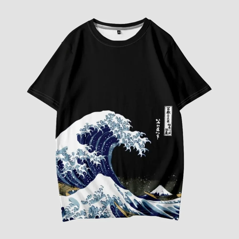 Japon style Tshirt Vague De Kanagawa