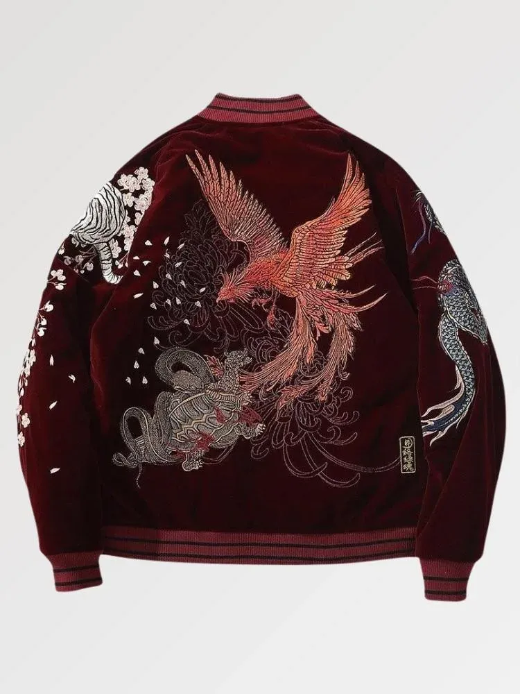 Japon style Sukajan Jacket traditionnelle veste japonaise