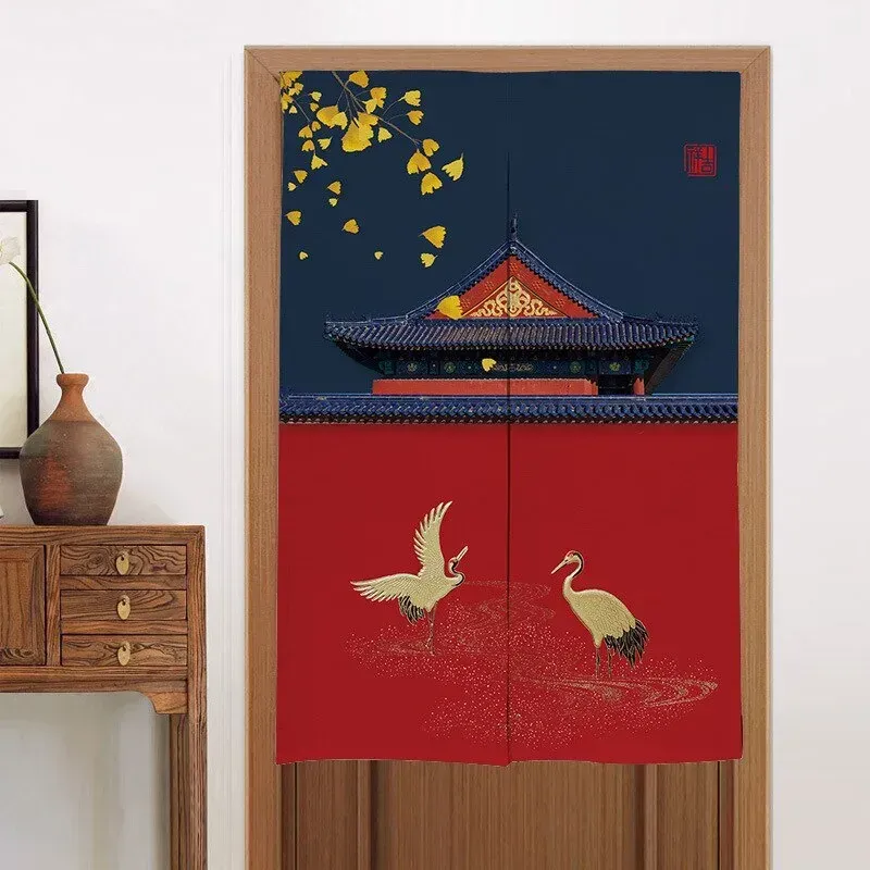 Japon style pans japonais rideaux zen grues