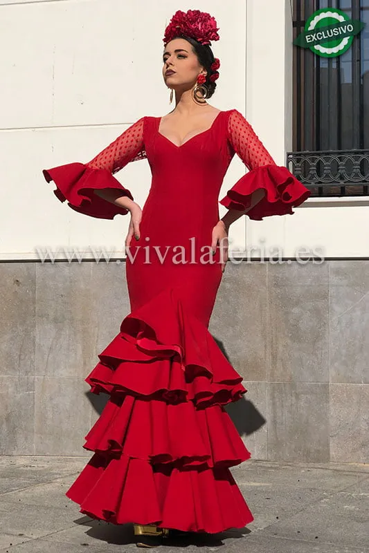 Viva La Feria Corin robe flamenca volants stretch