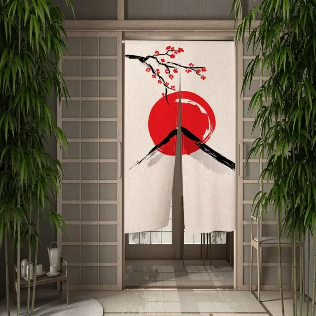 Japon style Fleur de Cerisier rideau japonais floral