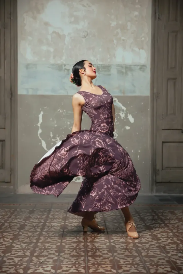 Viva La Feria Alquimia robe de flamenco longue à bretelles