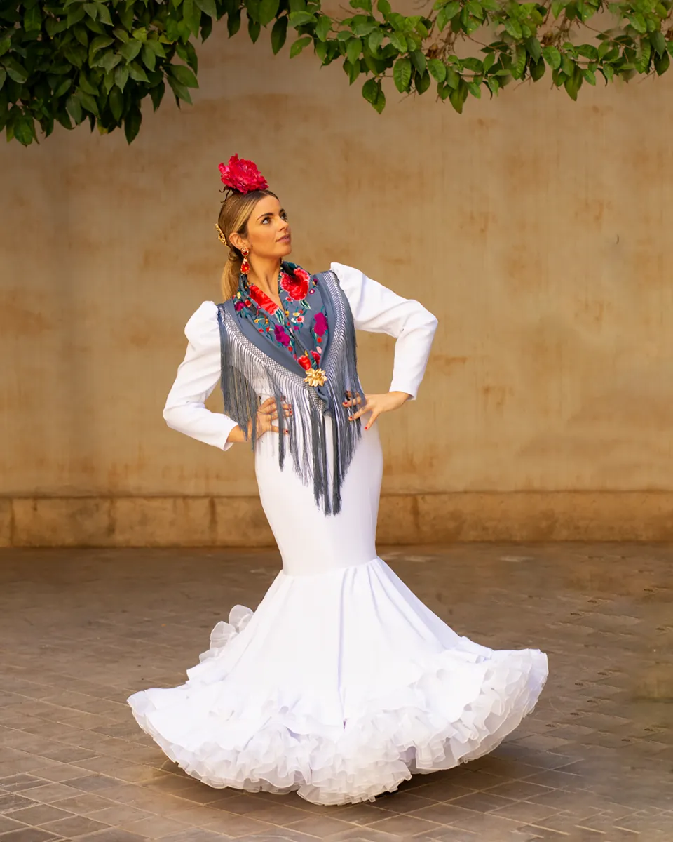 VIVA LA FERIA-MODA FLAMENCA Luz robe flamenca à volants