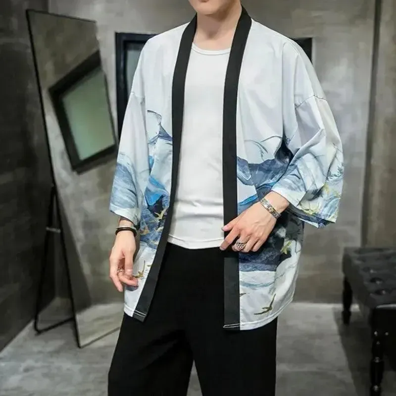 Japon style Vintage Haori Homme ‘shigeo’ veste japonaise