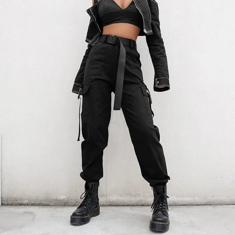 Japon style Pantalon Techwear Femme à poches