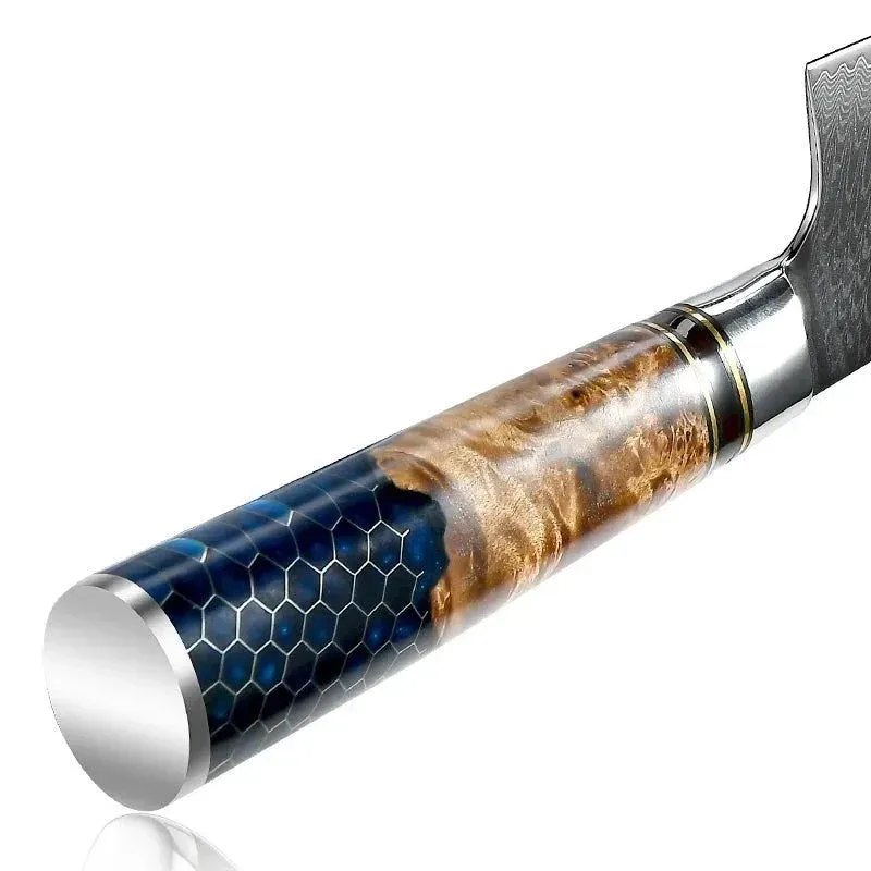 Japon style Itamae couteau nakiri damas 67 couches