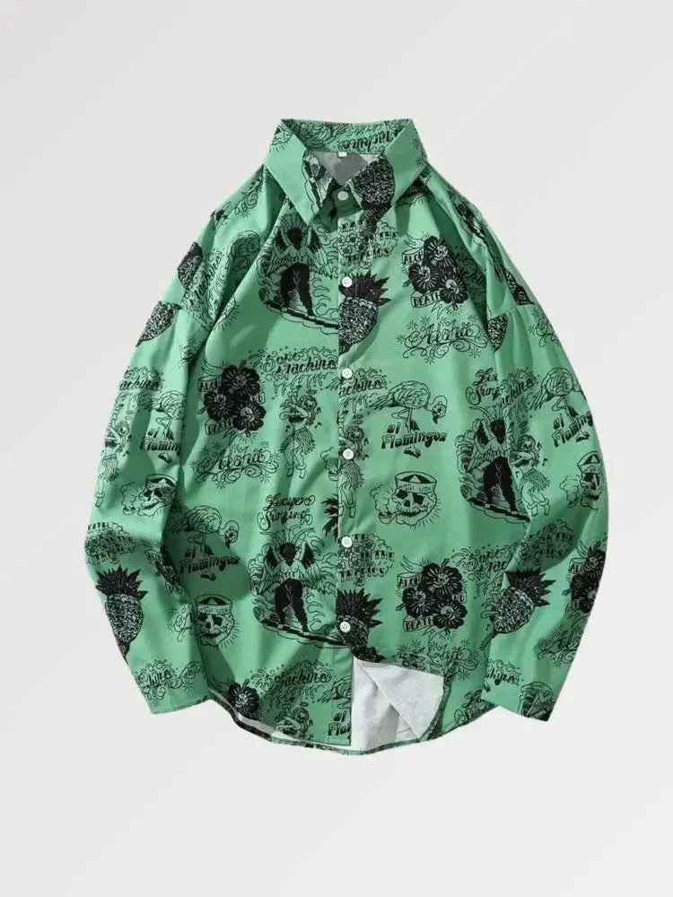 Japon style nayoro chemise oversize imprimé 3D