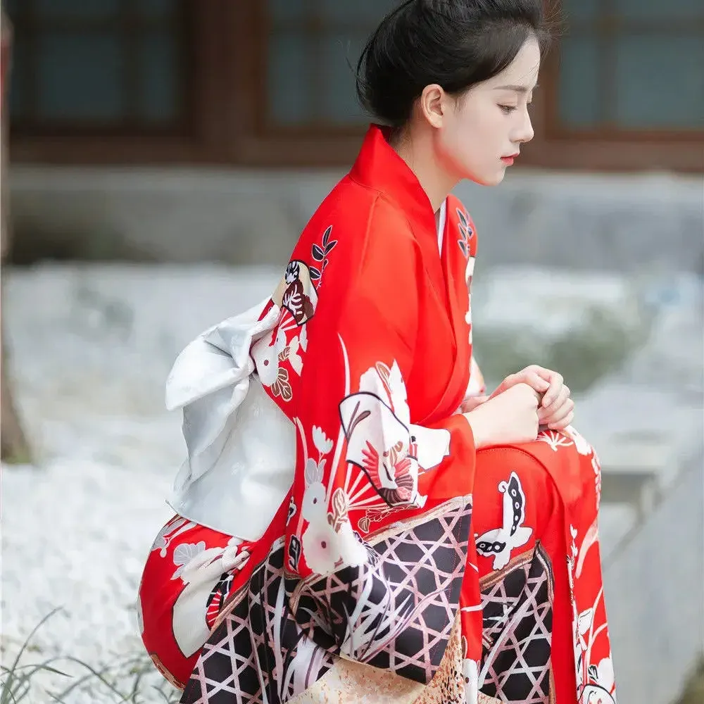 Japon style Kimono femme vintage à motifs japonais