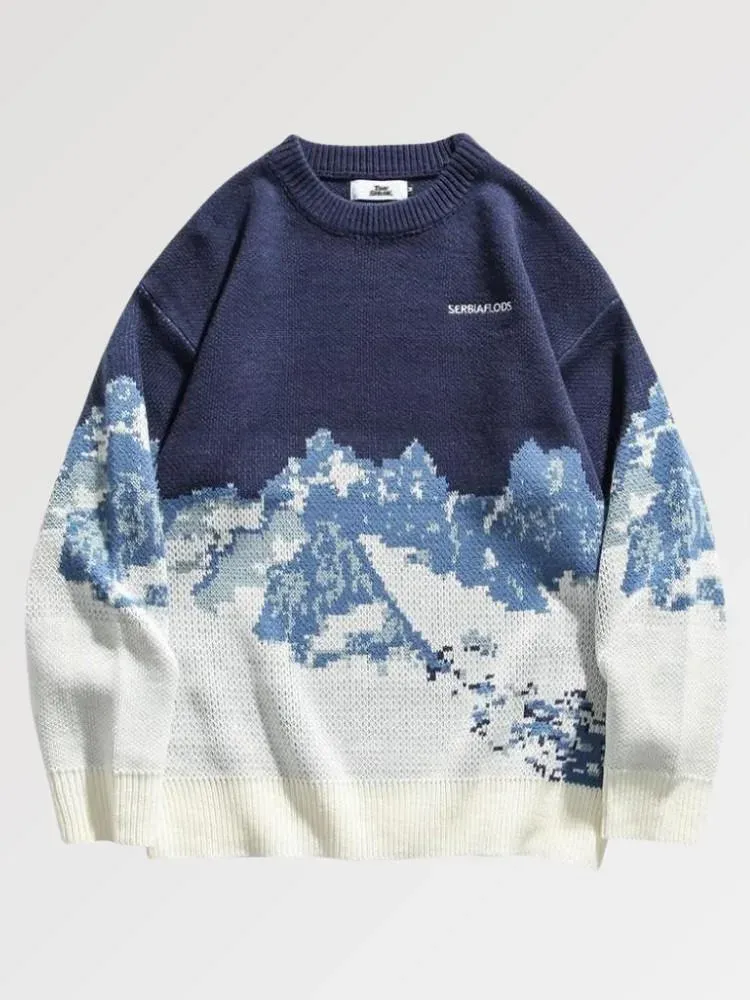 Japon style okariya pull oversize vintage coupe ample