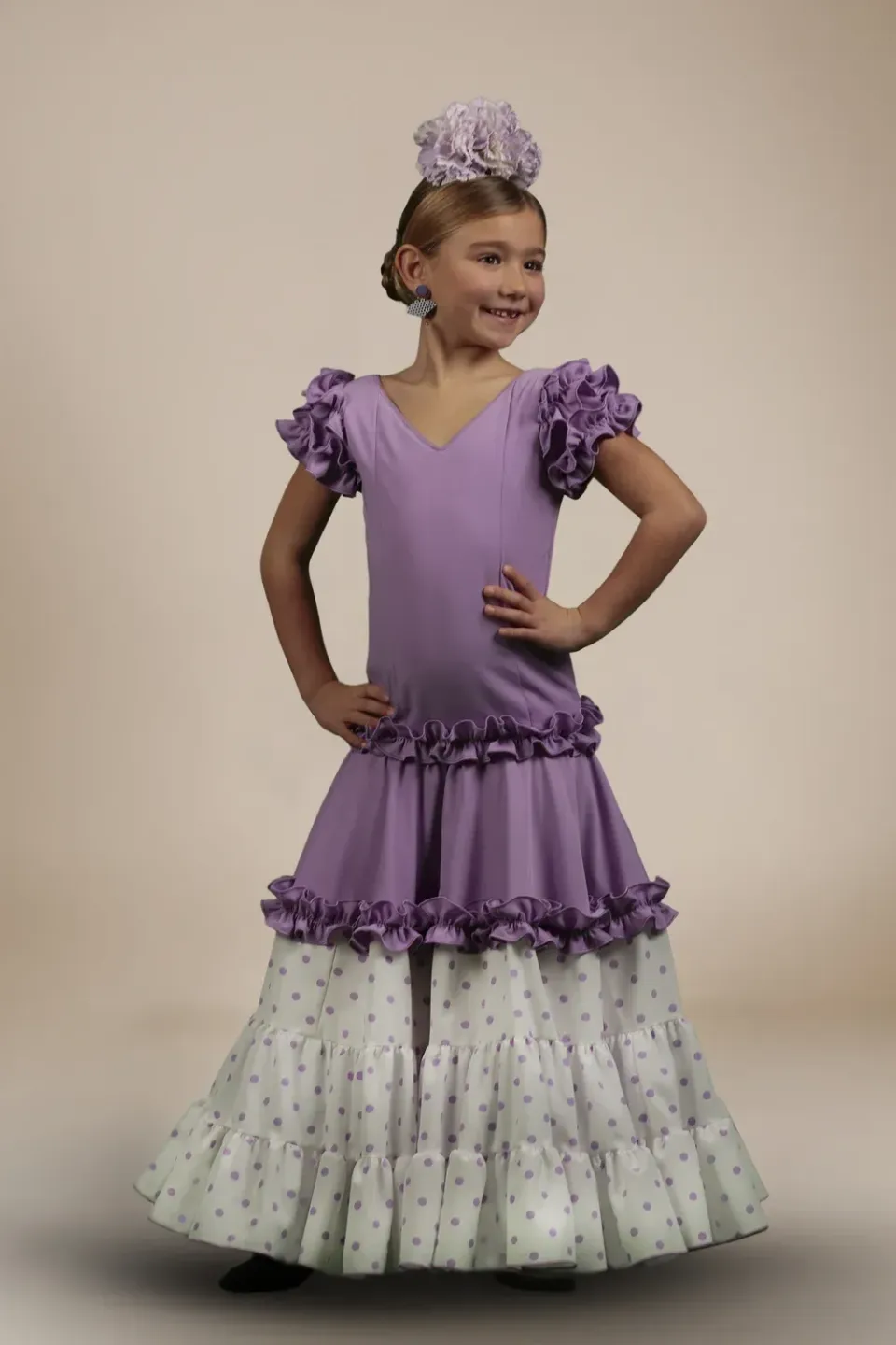 Viva La Feria Canela robe flamenco fille