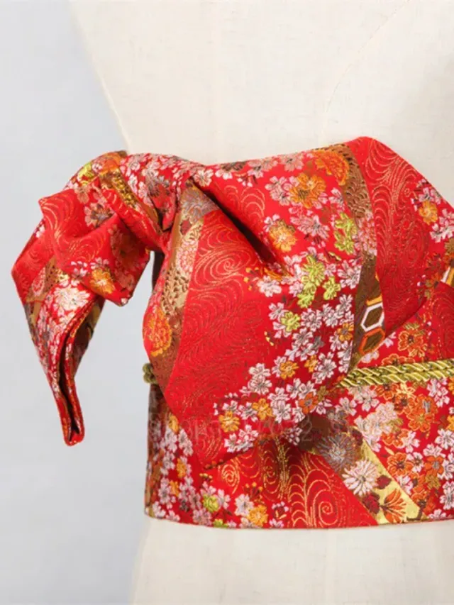 Japon style Tsubaki ceinture obi femme satin