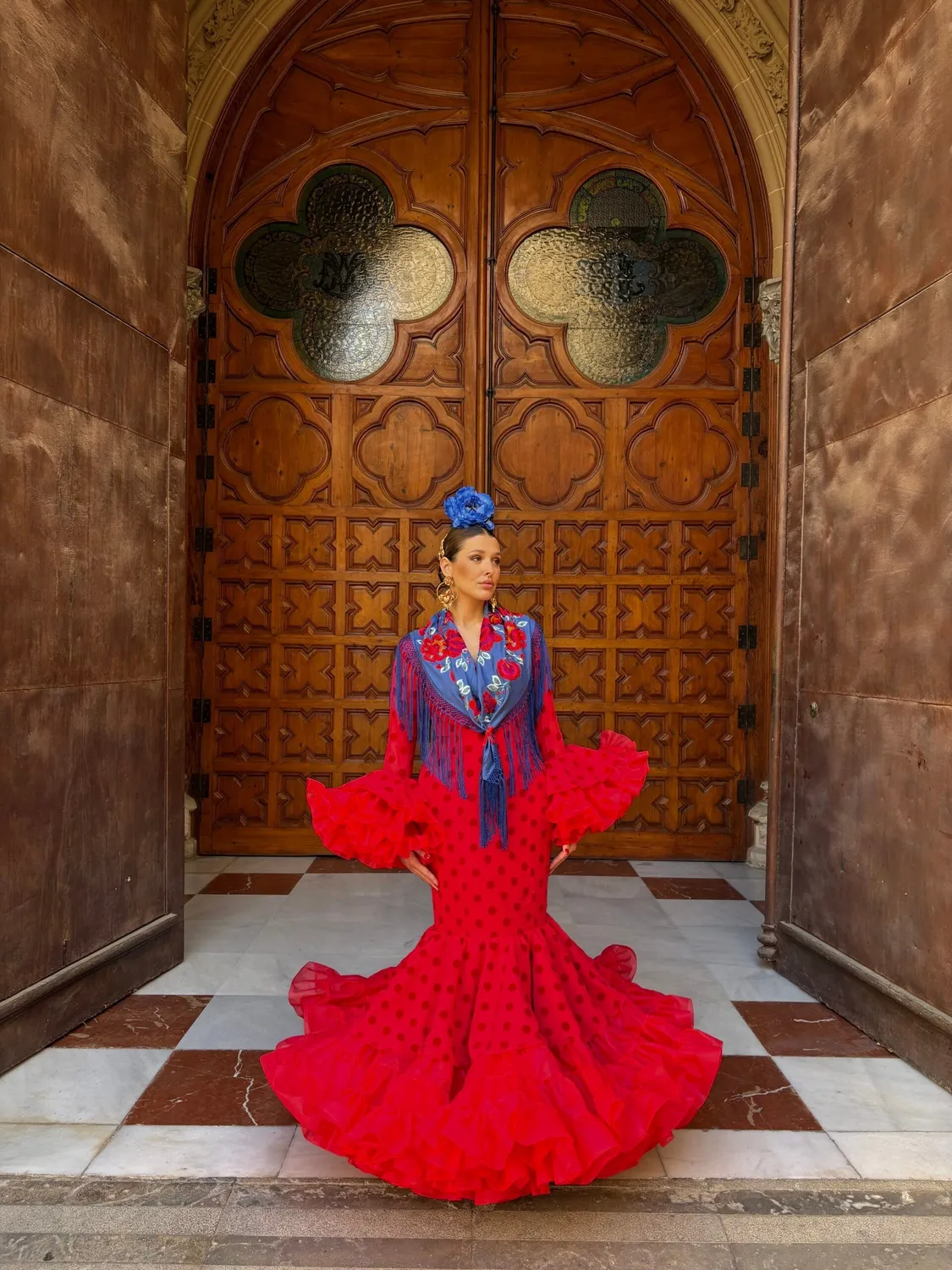 VIVA LA FERIA Nueva Peonía robe flamenca rouge noir
