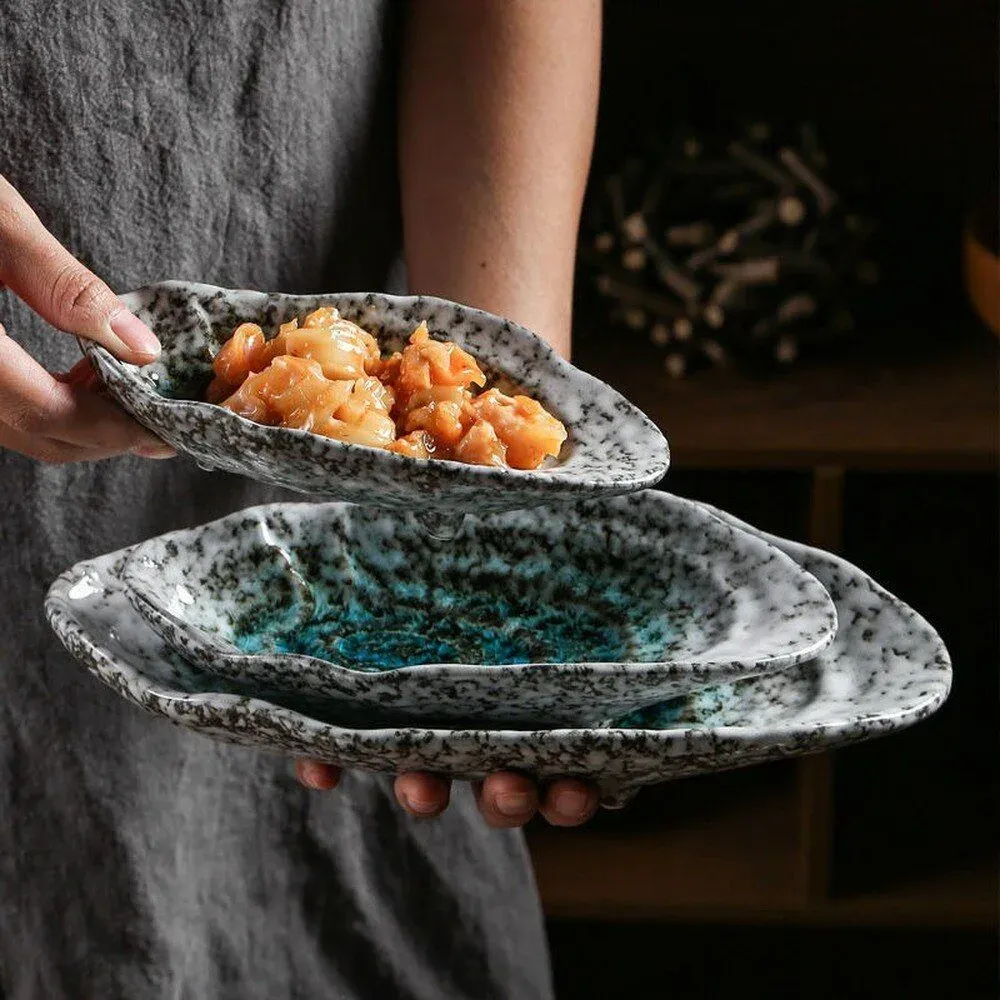 Japon style Plate Yuki assiette céramique artisanale