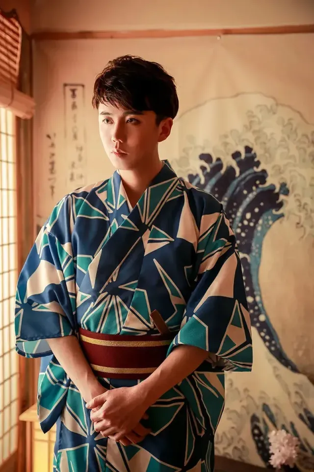 Japon style Kimono D’intérieur Homme kimono ajustable