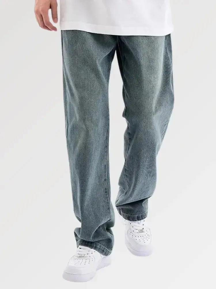 Japon Style Harem Pantalon Streetwear Bleu Coupe Ample