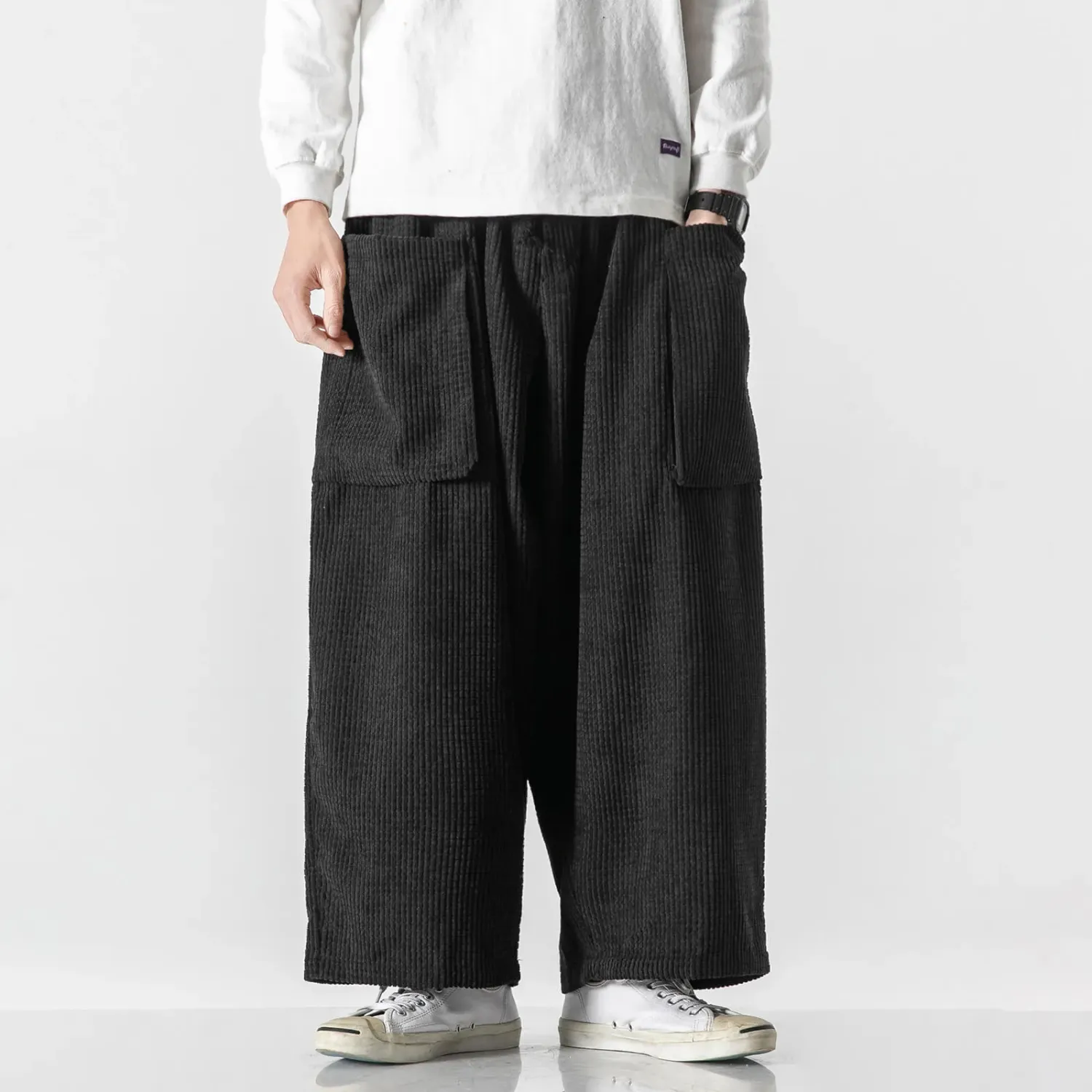 Japon style yuunoya pantalon velours côtelé casual chic