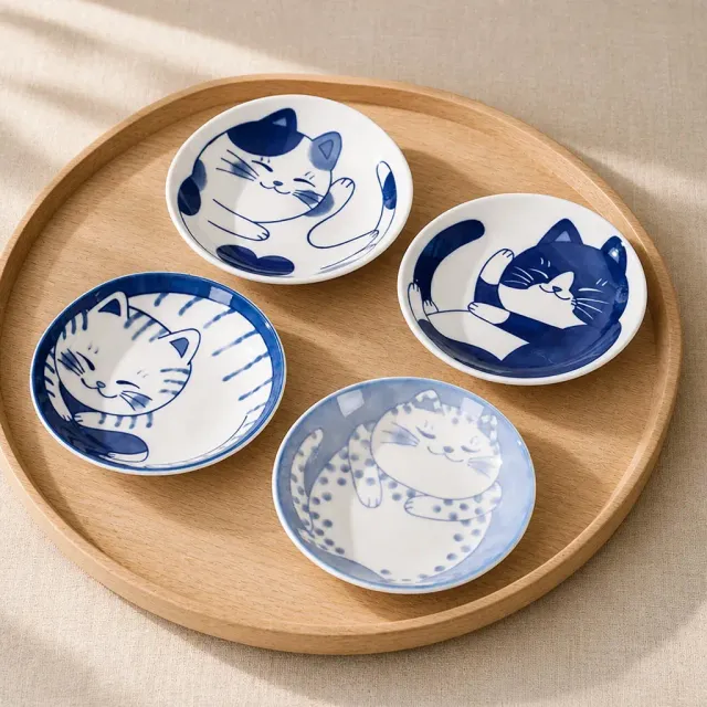 Esprit du Japon petite assiette japonaise chat