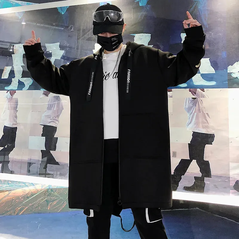 Esprit du Japon Manteau long à capuche streetwear homme
