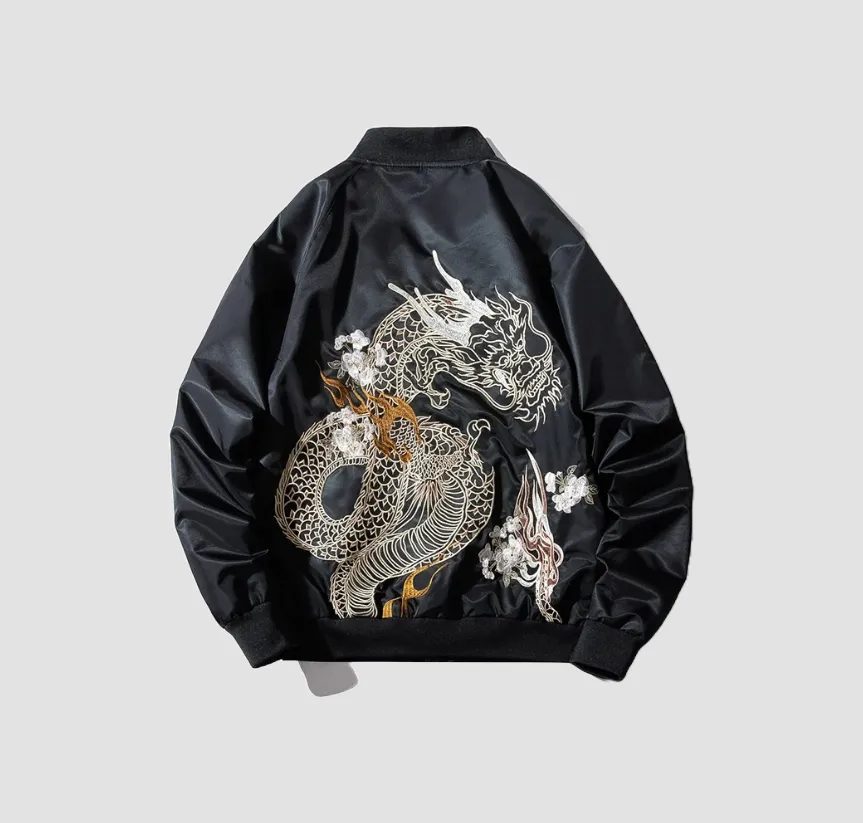 Japon style Dragon veste sukajan broderie dragon