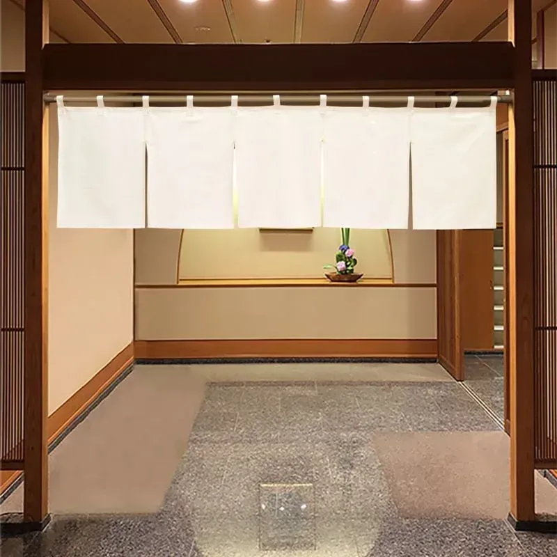 Japon style Noren Japonais Court Beige rideau coton